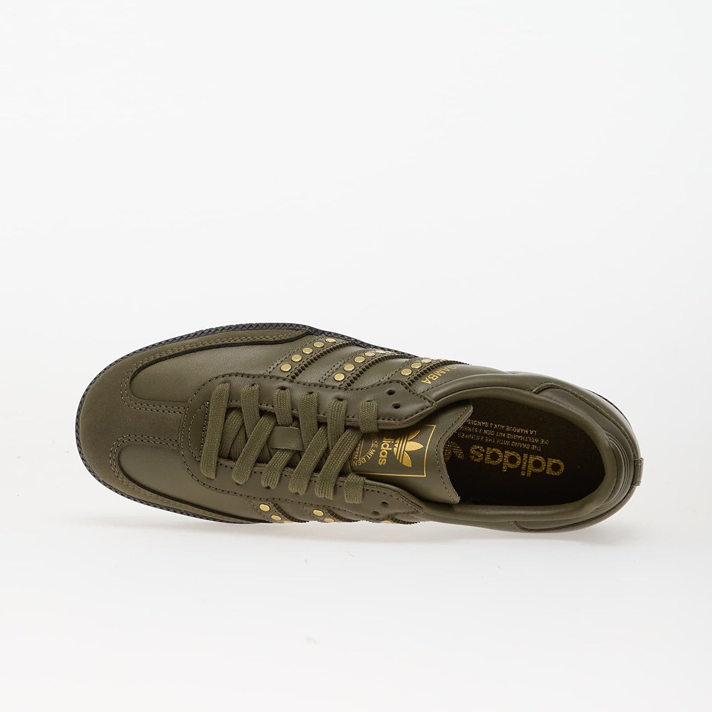 ADIDAS Samba OG Studded Stripes Dark Khaki Black