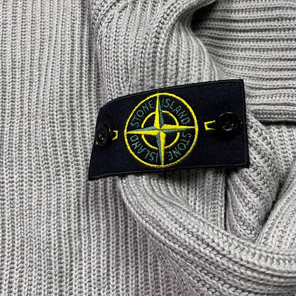 STONE ISLAND Hoodie Col Roulé Gris RECONDITIONNÉ