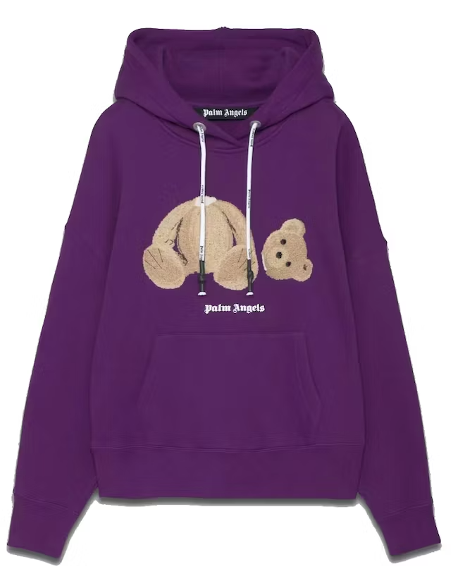 PALM ANGELS Hoodie bear violet