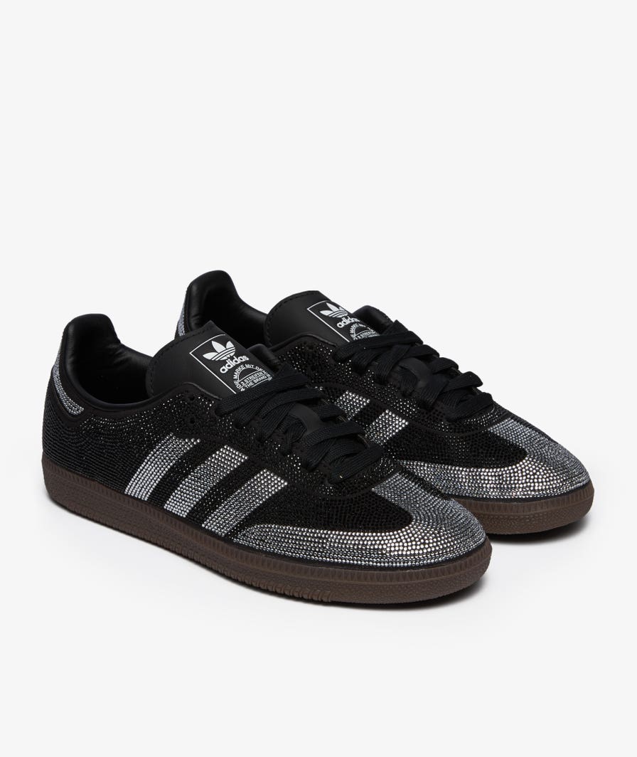 ADIDAS Samba OG RHINESTONE BLACK SILVER