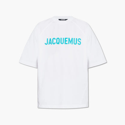 JACQUEMUS T-Shirt Typo White Blue