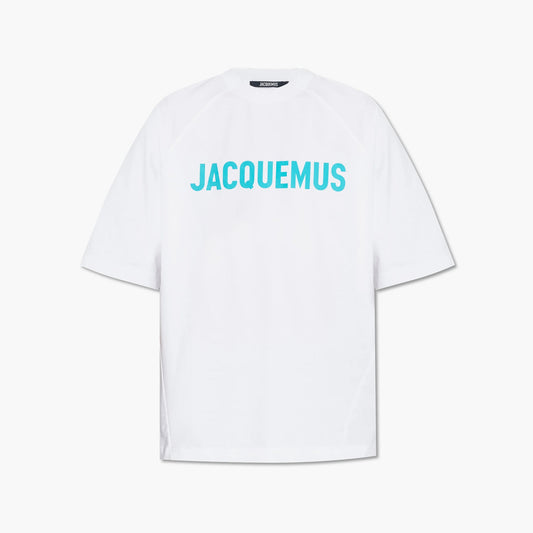 JACQUEMUS T-Shirt Typo White Blue