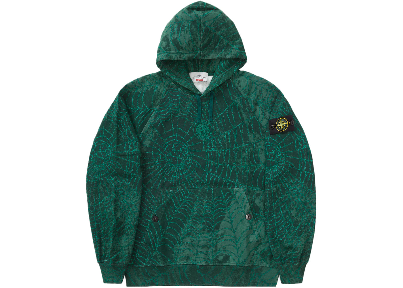 STONE ISLAND X SUPREME Hoodie Green