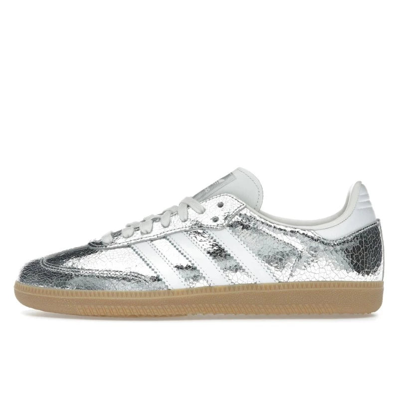 Adidas Samba OG Silver Metallic Cracked Leather
