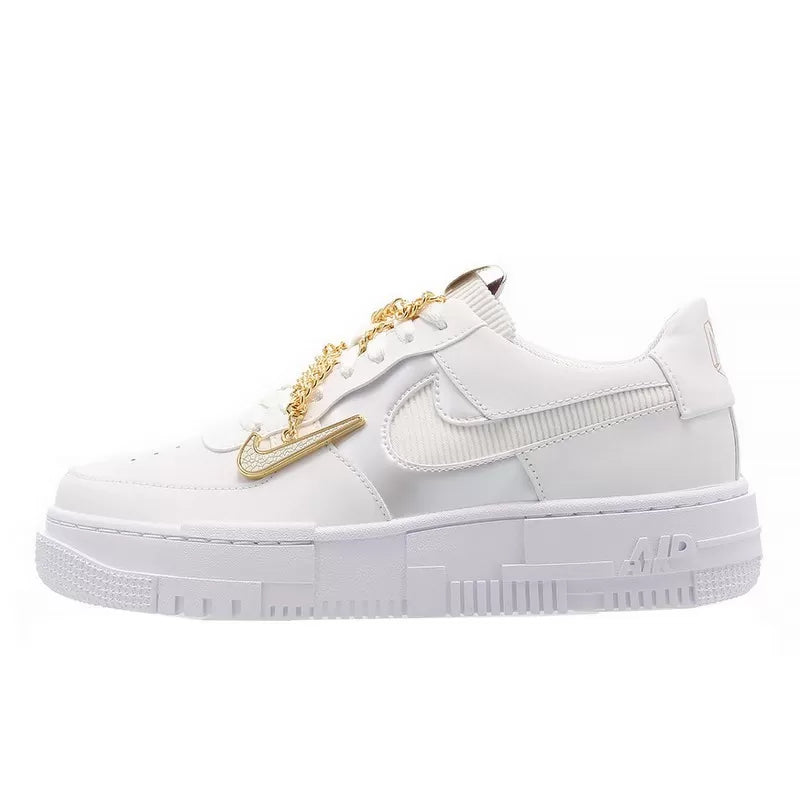 Air Force 1 Low Pixel Grey Gold Chain