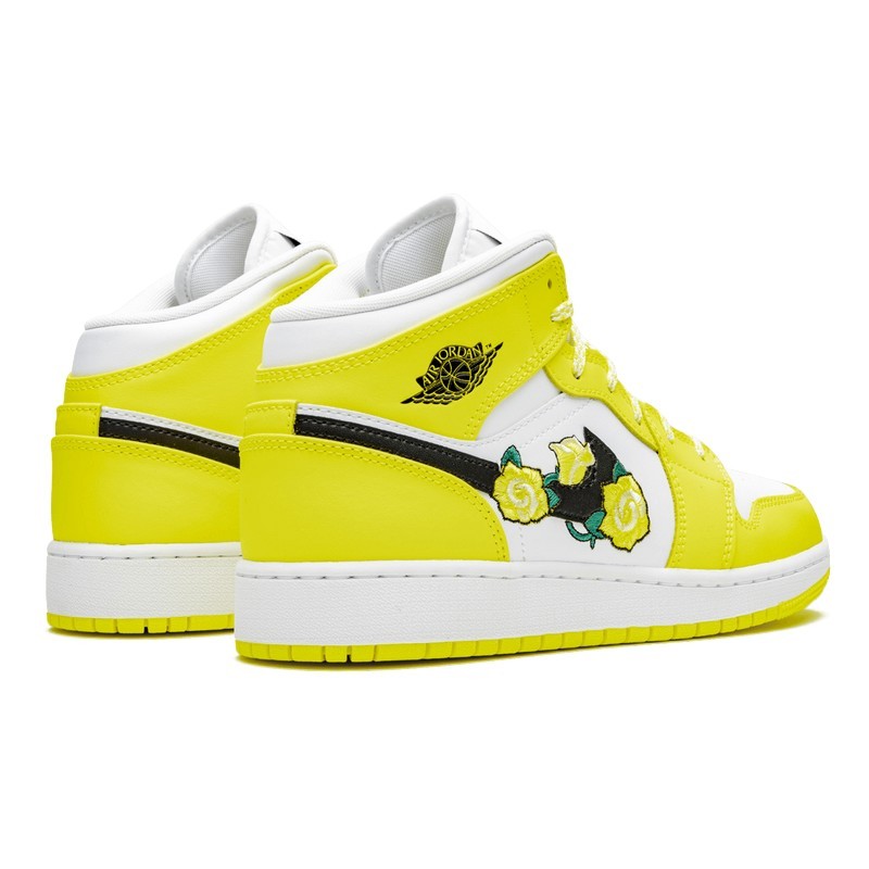 Air Jordan 1 Mid Dynamic Yellow Floral