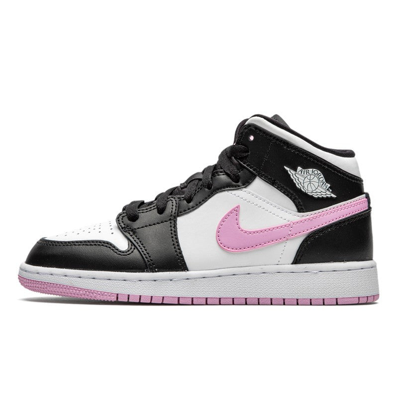 Air Jordan 1 Mid White Black Light Arctic Pink