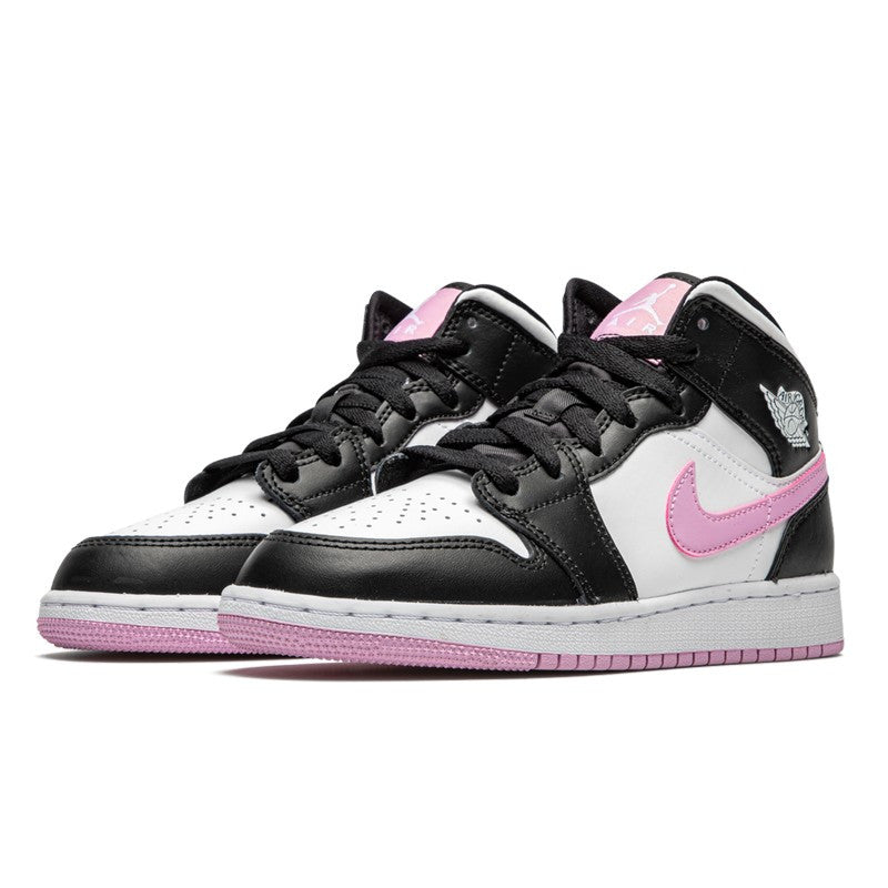 Air Jordan 1 Mid White Black Light Arctic Pink