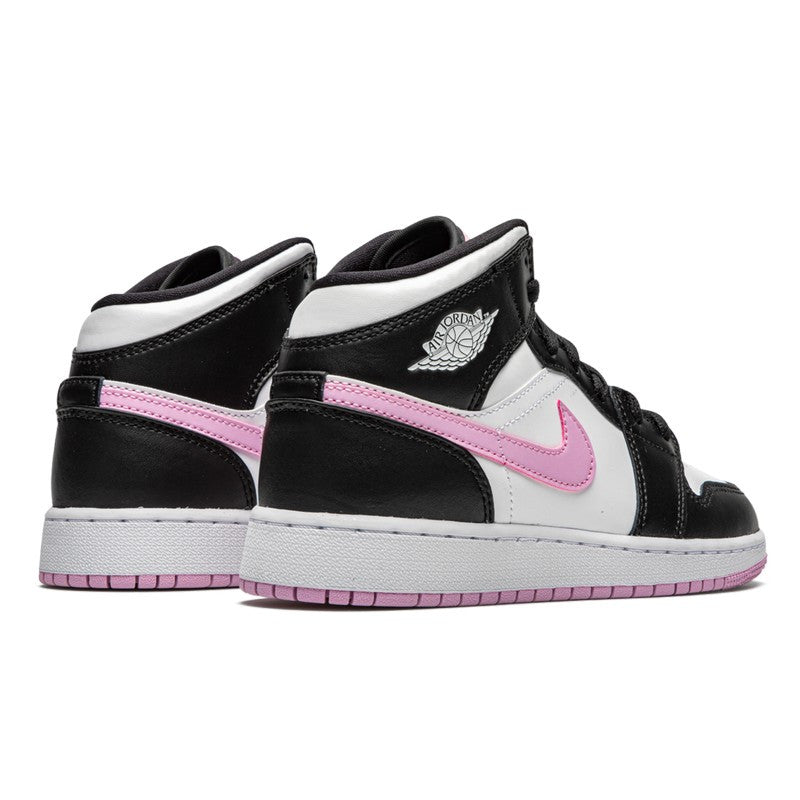 Air Jordan 1 Mid White Black Light Arctic Pink