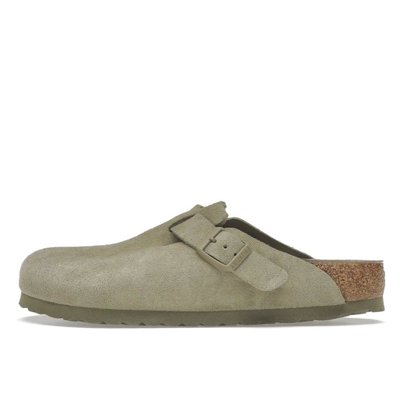 Birkenstock Boston Soft Footbed Suede Faded Khaki