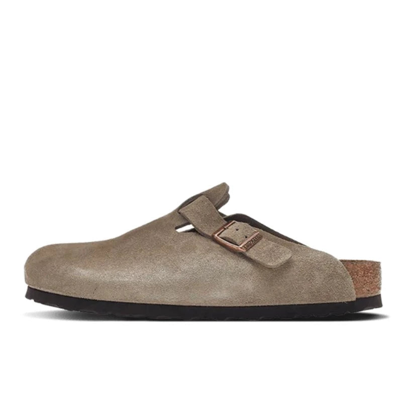 Birkenstock Boston Soft Footbed Suede Taupe