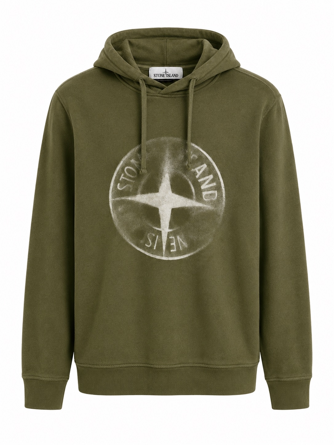 STONE ISLAND Sweat Vert RECONDITIONNÉ