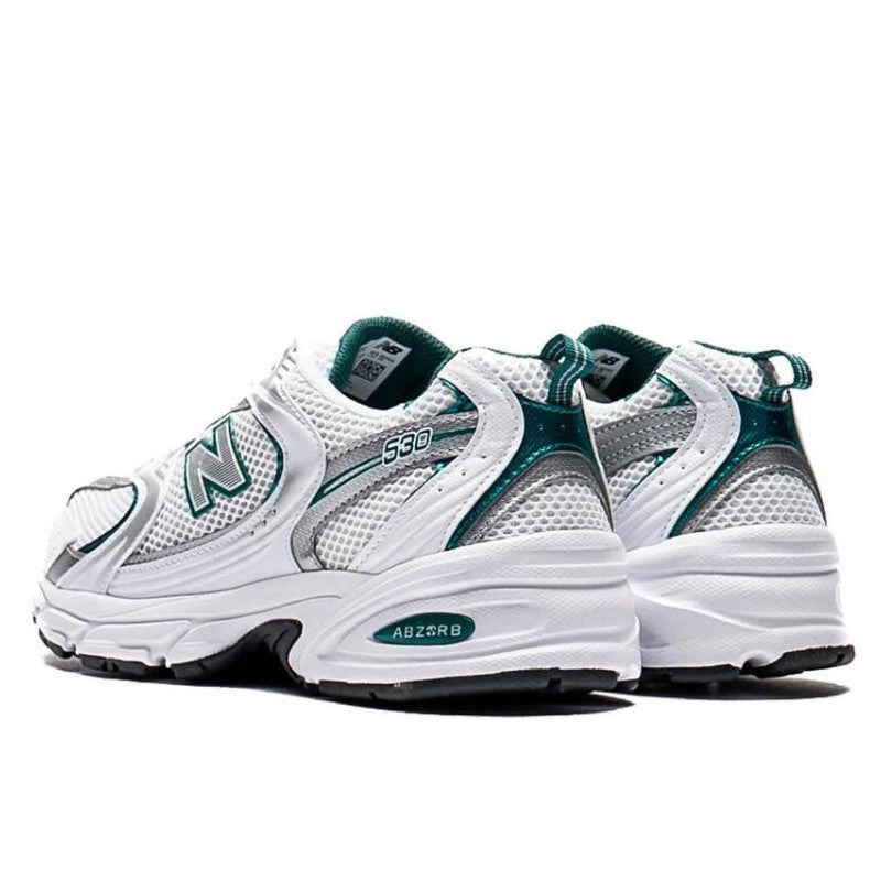 New Balance MR 530 White Silver Metallic Green